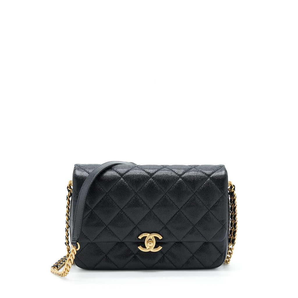 chanel-22p-medium-melody-bag-grained-calfskin-black-ghw-microchip