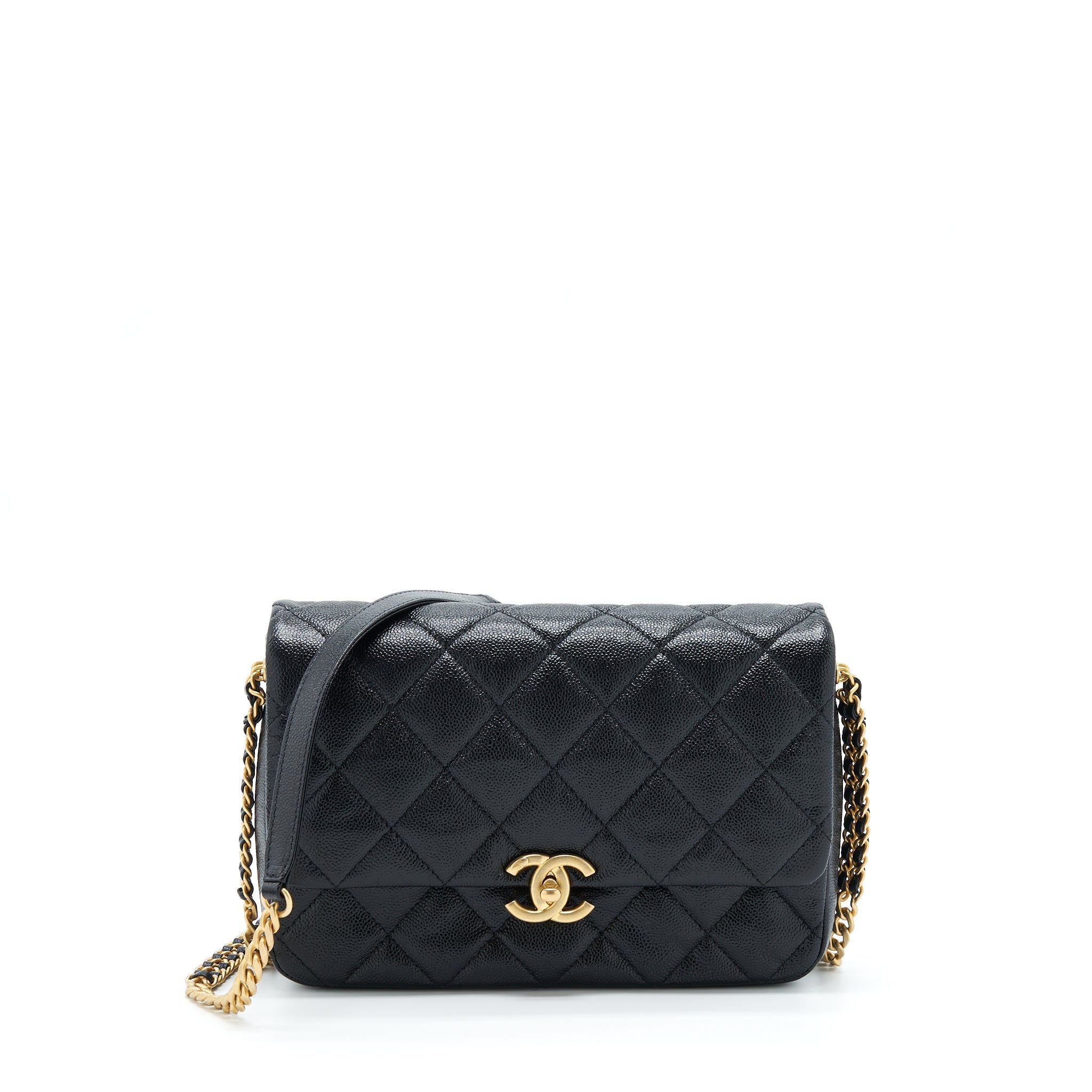 chanel-22p-medium-melody-bag-grained-calfskin-black-ghw-microchip