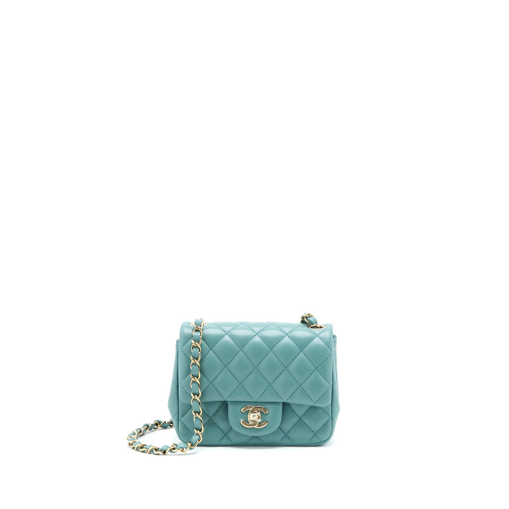 chanel-mini-square-flap-bag-lambskin-light-green-lghw-microchip