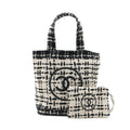 chanel-22k-beach-bag-with-towel-black-ecru