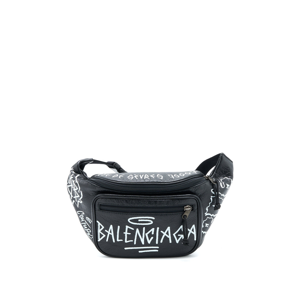 balenciaga-graffiti-waist-bag-leather-black-ruthenium-hardware
