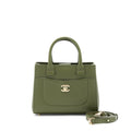 chanel-small-top-handle-tote-calfskin-green-lghw