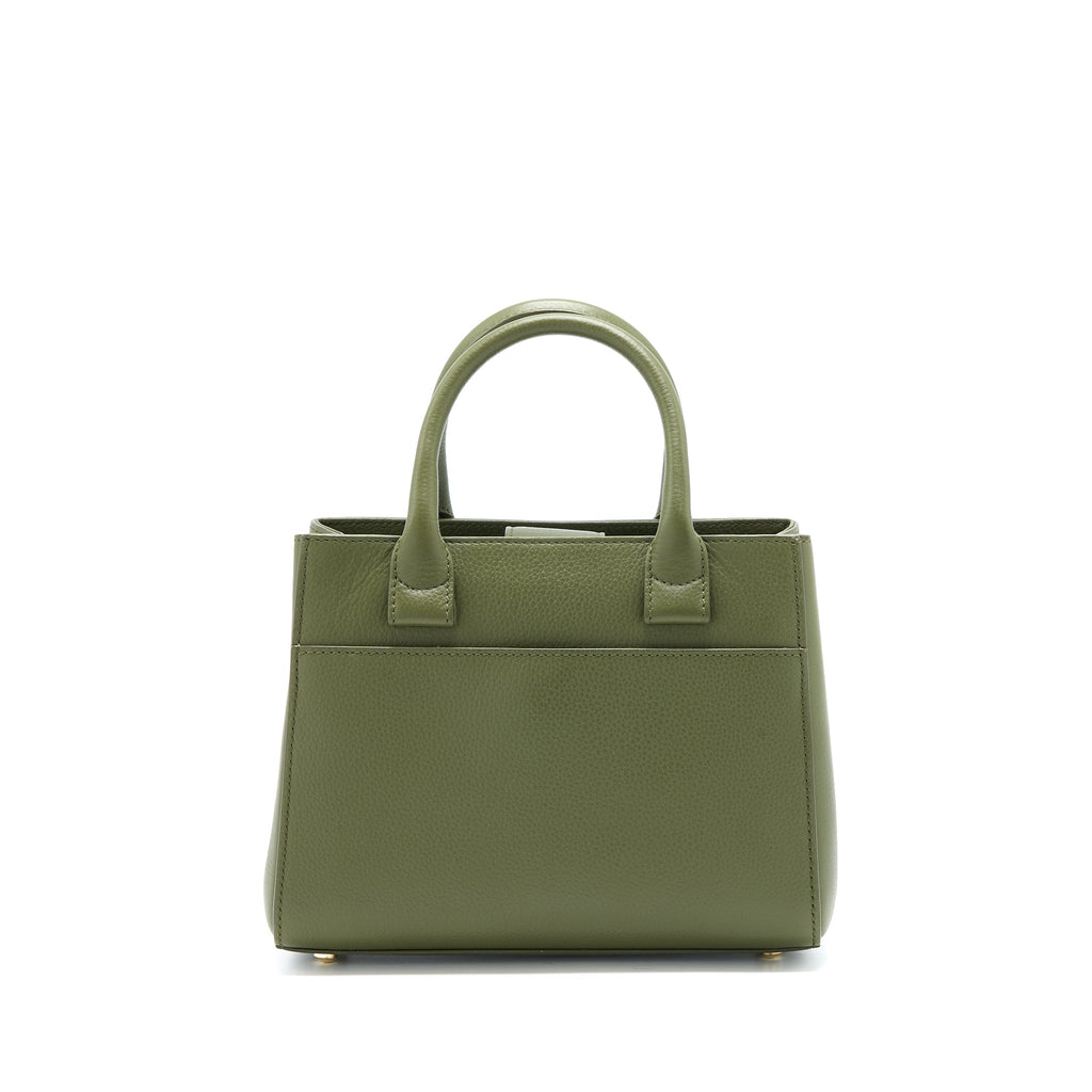 chanel-small-top-handle-tote-calfskin-green-lghw
