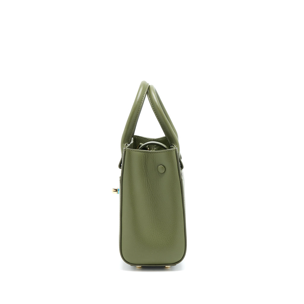 chanel-small-top-handle-tote-calfskin-green-lghw