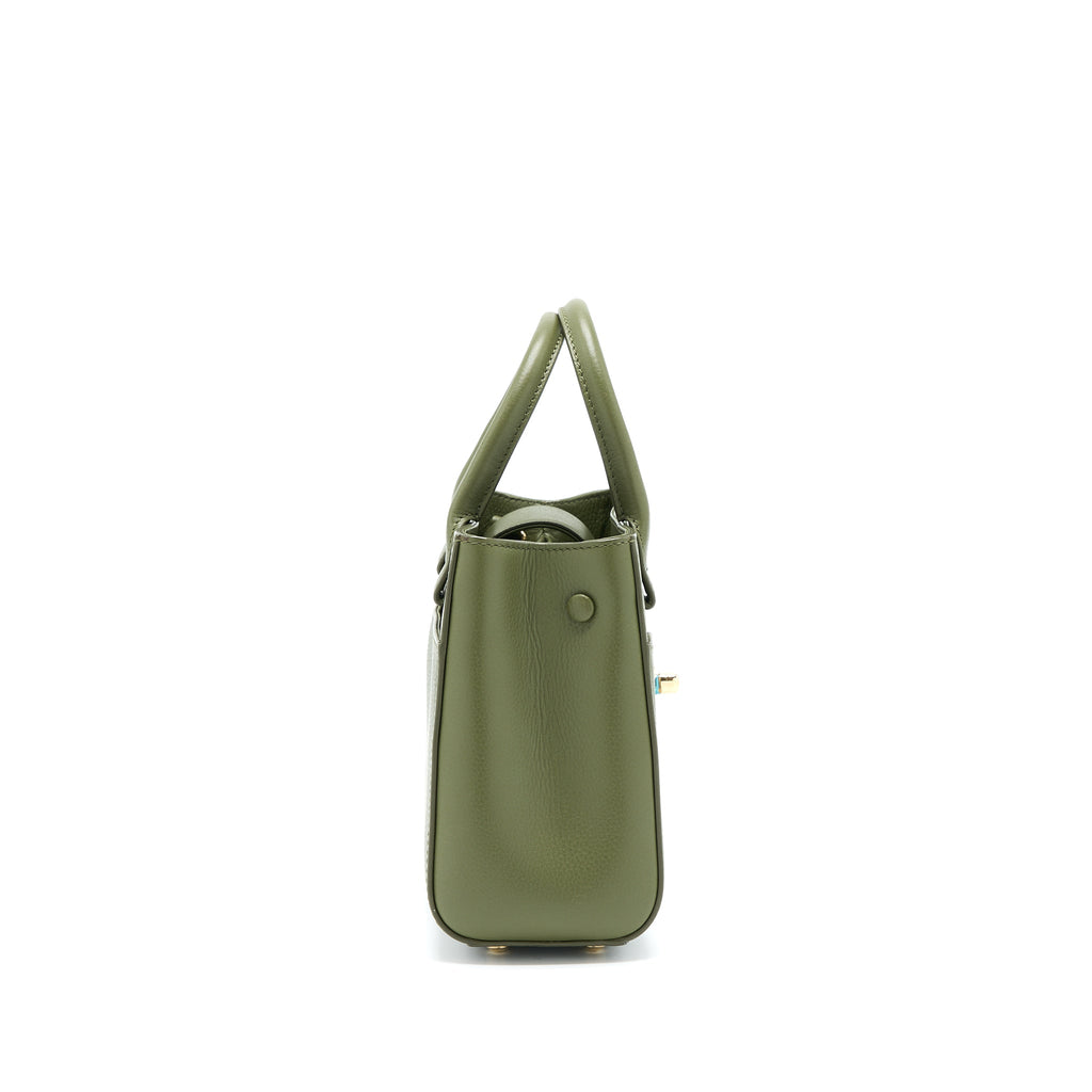 chanel-small-top-handle-tote-calfskin-green-lghw