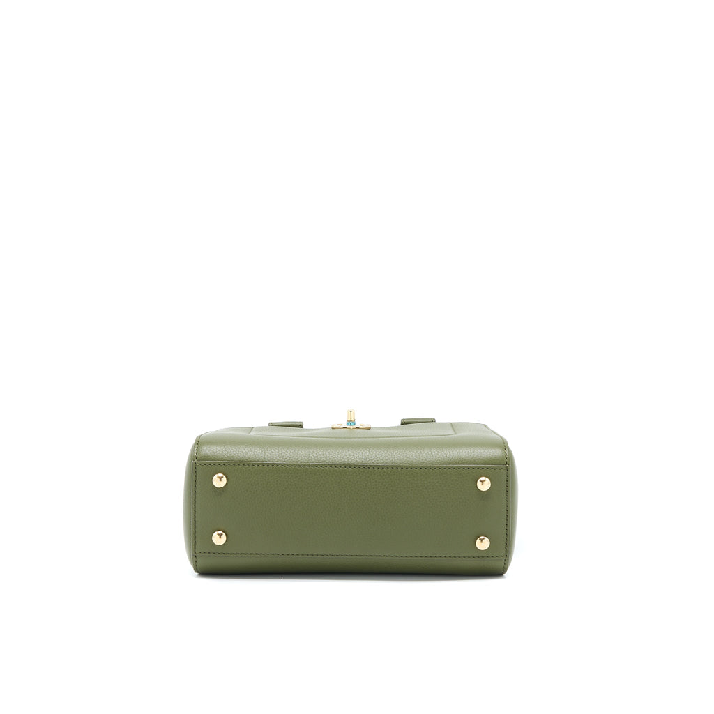 chanel-small-top-handle-tote-calfskin-green-lghw