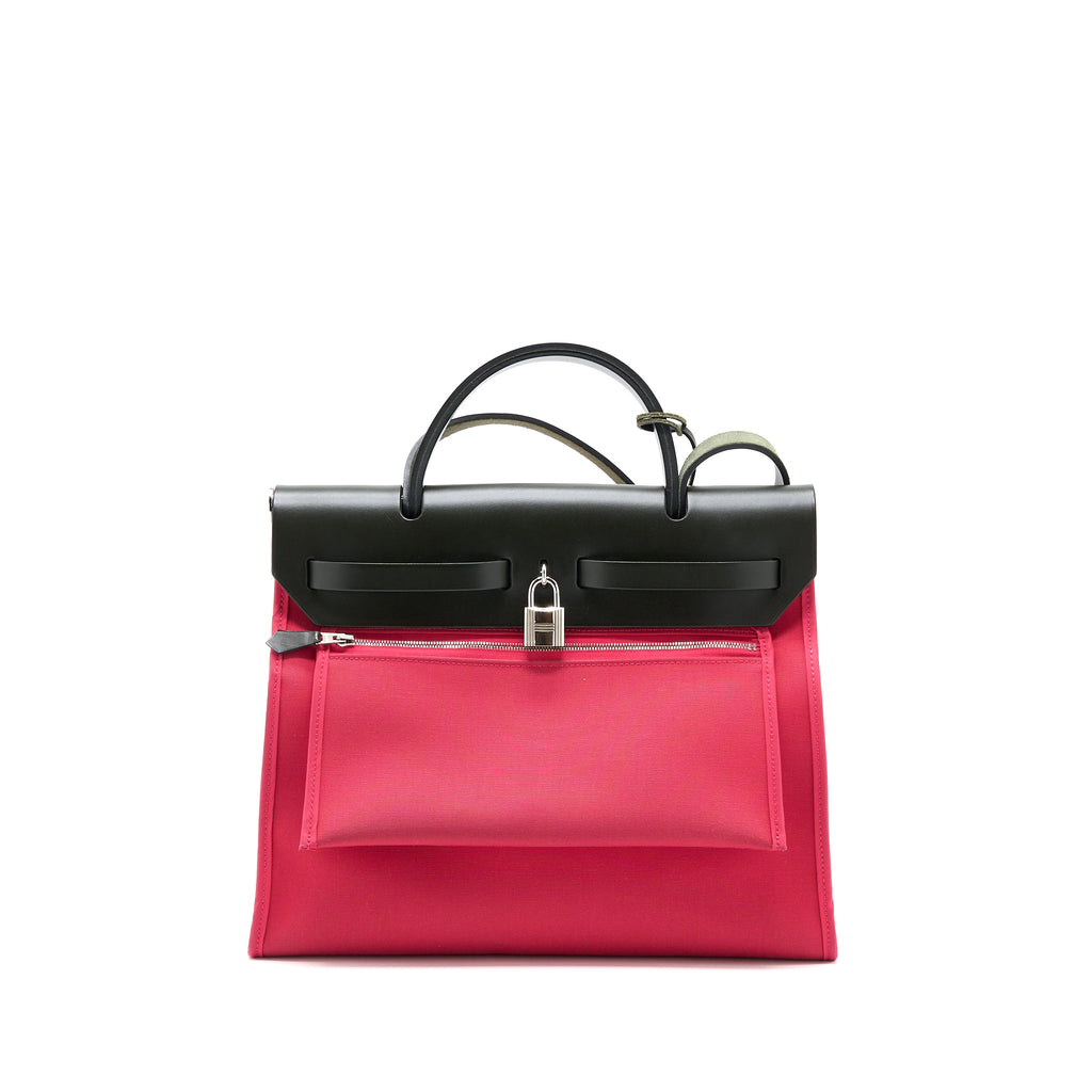 hermes-herbag-31-canvas-leather-rose-extreme-shw-stamp-c