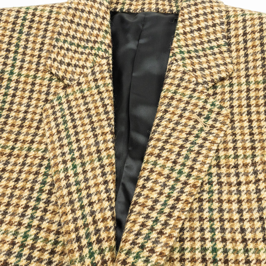 celine-size-34-houndstooth-blazer-wool-brown-green