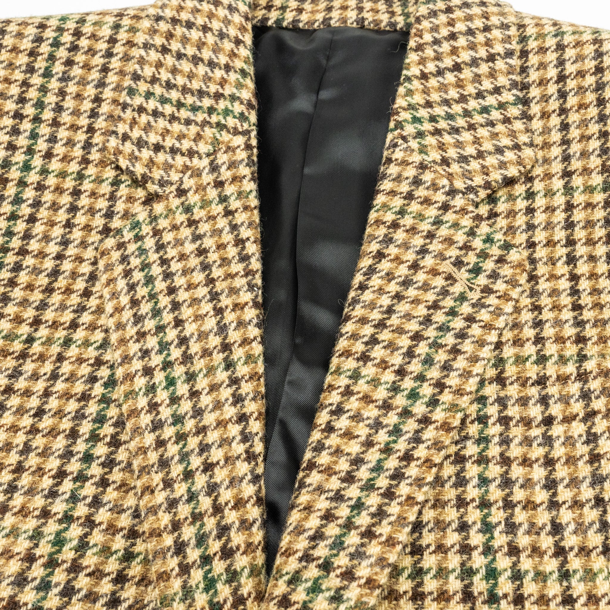 celine-size-34-houndstooth-blazer-wool-brown-green