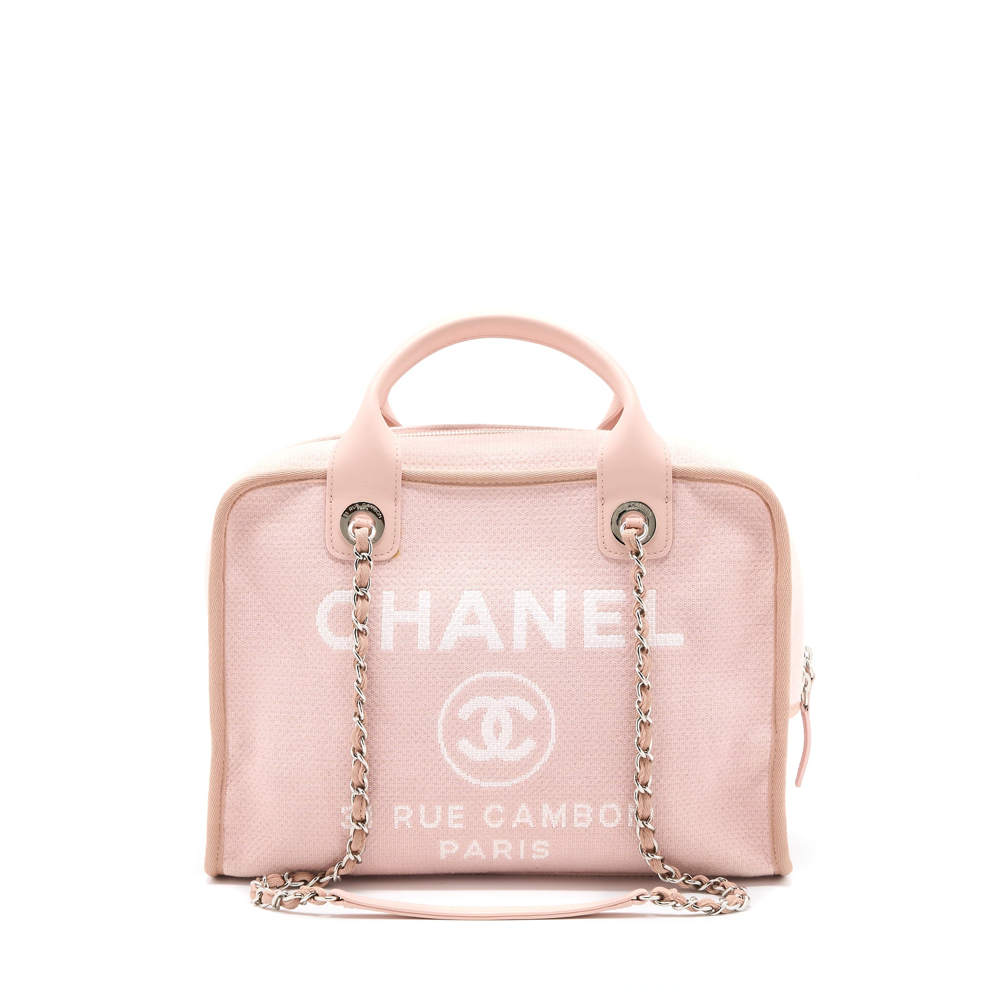 chanel-deauville-bowling-bag-canvas-leather-light-pink-shw