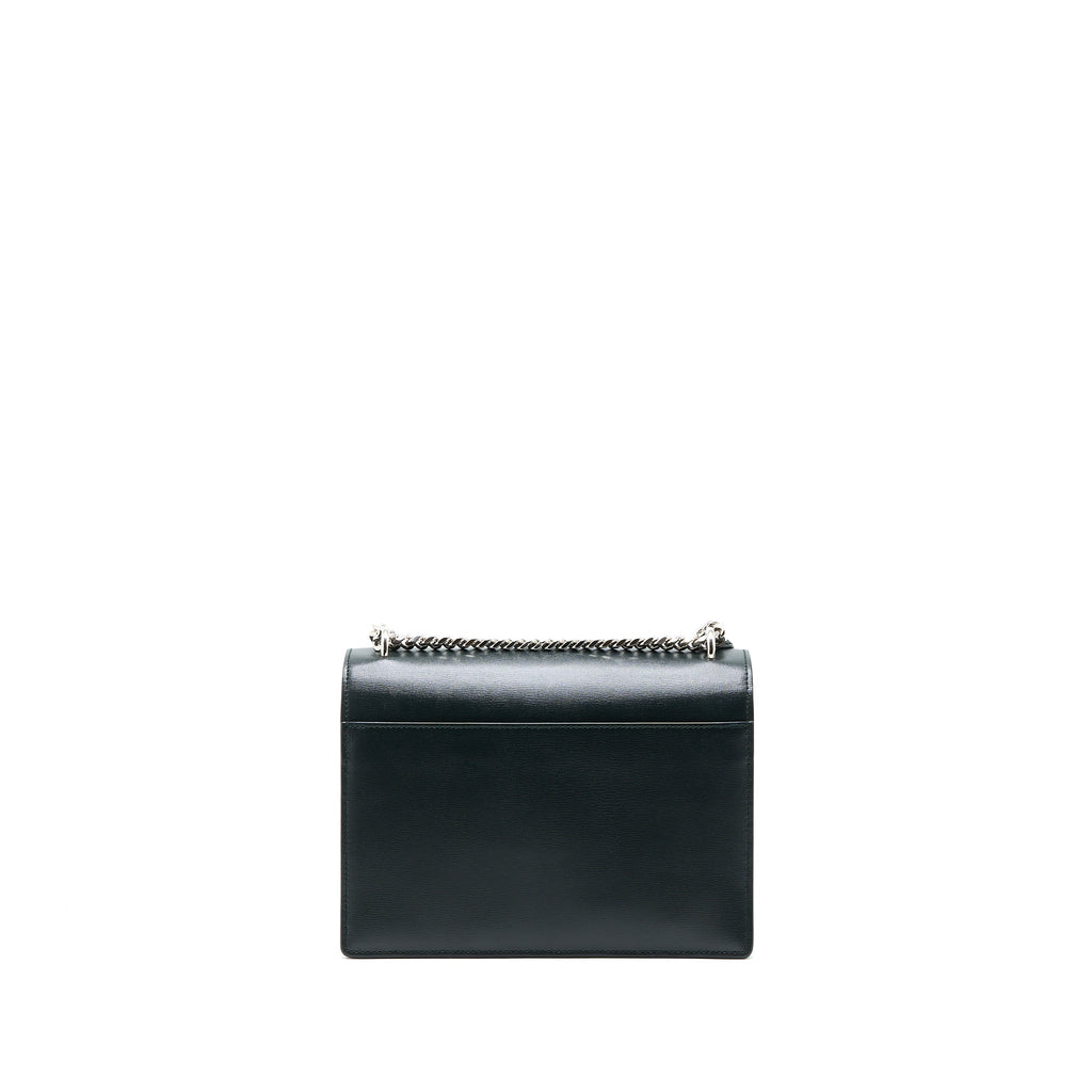 saint-laurent-sunset-chain-bag-calfskin-dark-green-shw