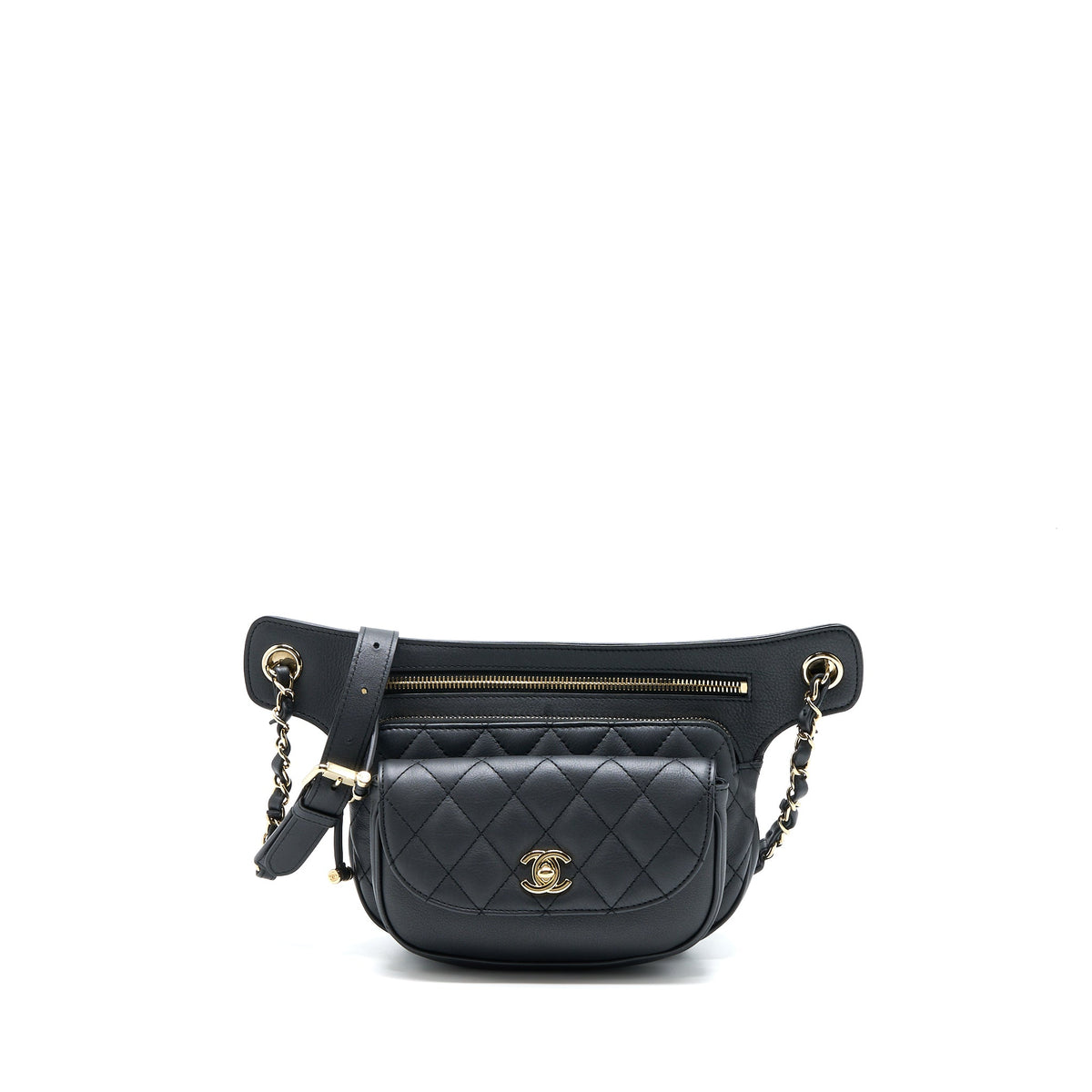 chanel-quilted-waist-bag-calfskin-black-lghw