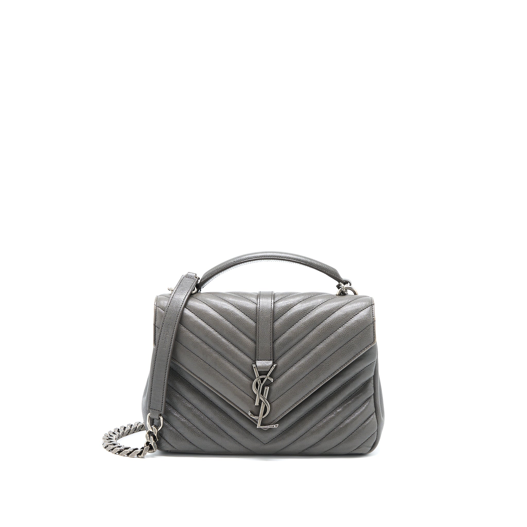 saint-laurent-college-bag-calfskin-grey-ruthenium-hardware