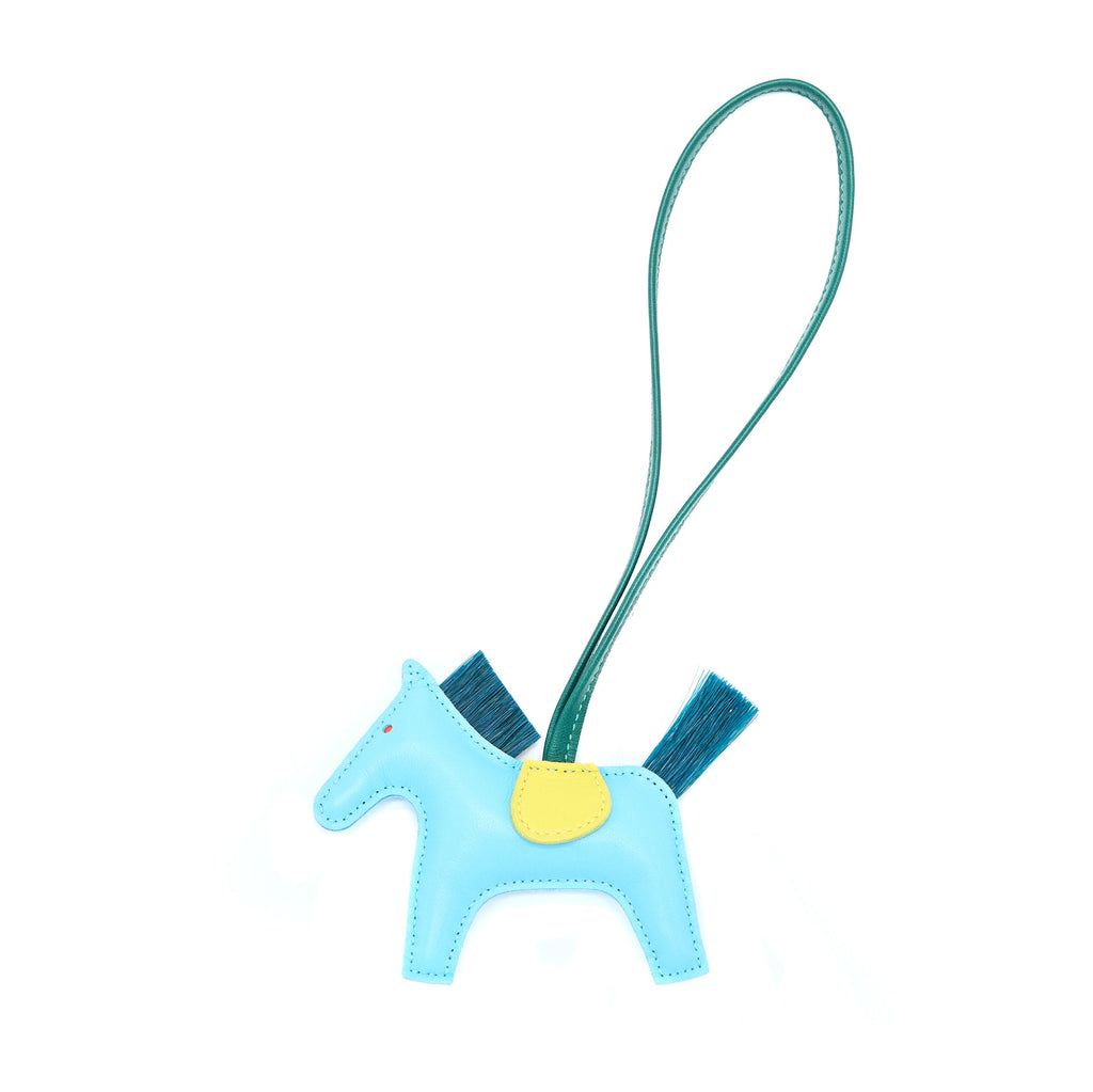 hermes-rodeo-pm-bag-charm-horsehair-blue-celeste-lime-malachite