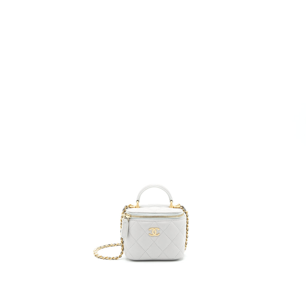 chanel-21a-small-handle-vanity-with-chain-grey-with-ghw