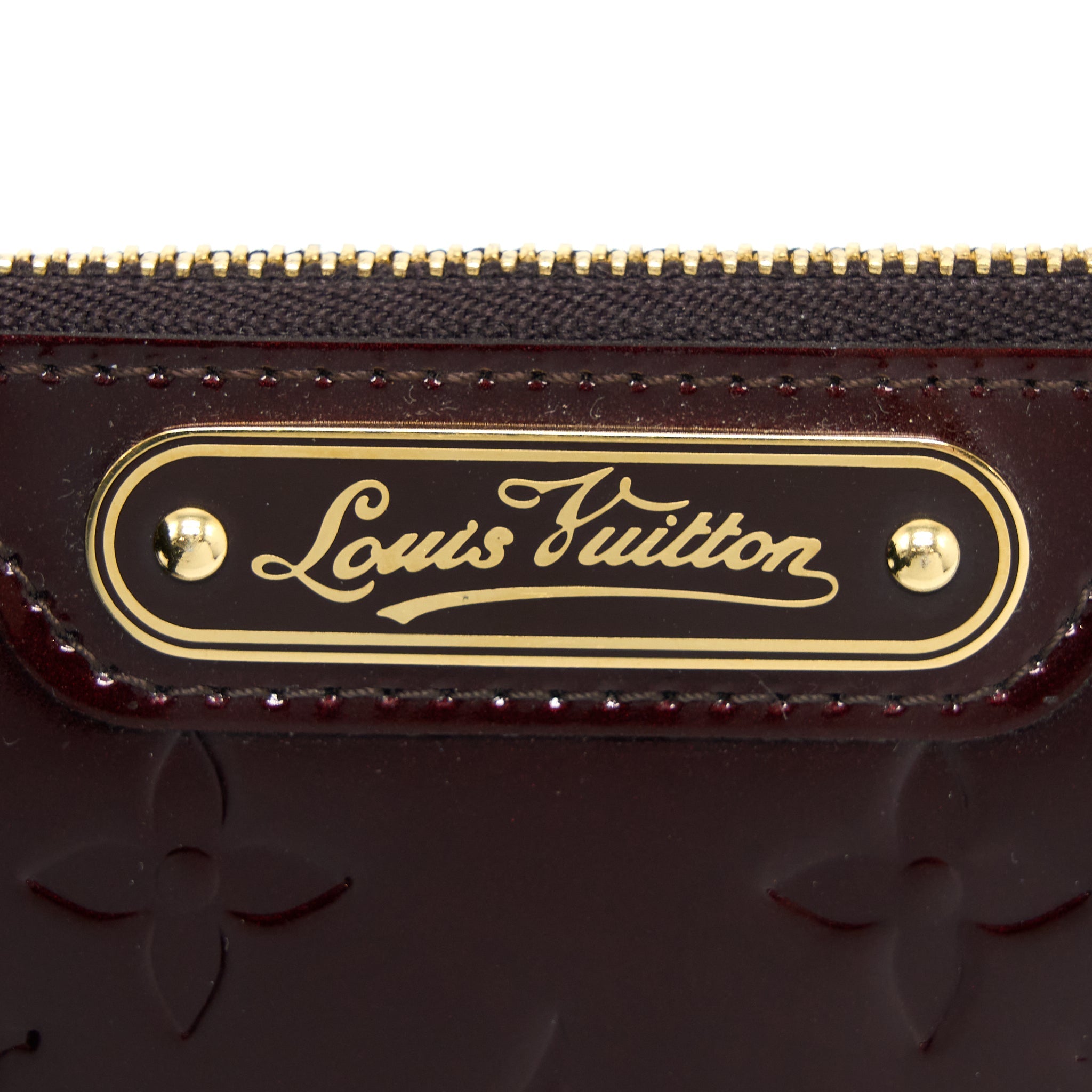 louis-vuitton-zippy-pouch-with-key-chain-patent-leather-dark-red-ghw
