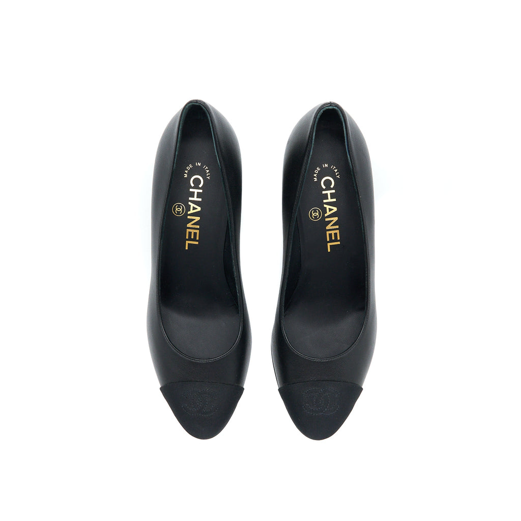 chanel-size-36-cc-logo-heels-with-pearl-black