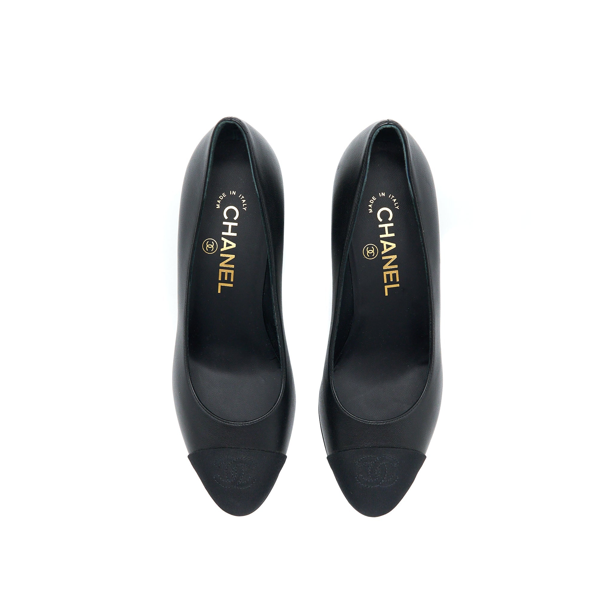 chanel-size-36-cc-logo-heels-with-pearl-black