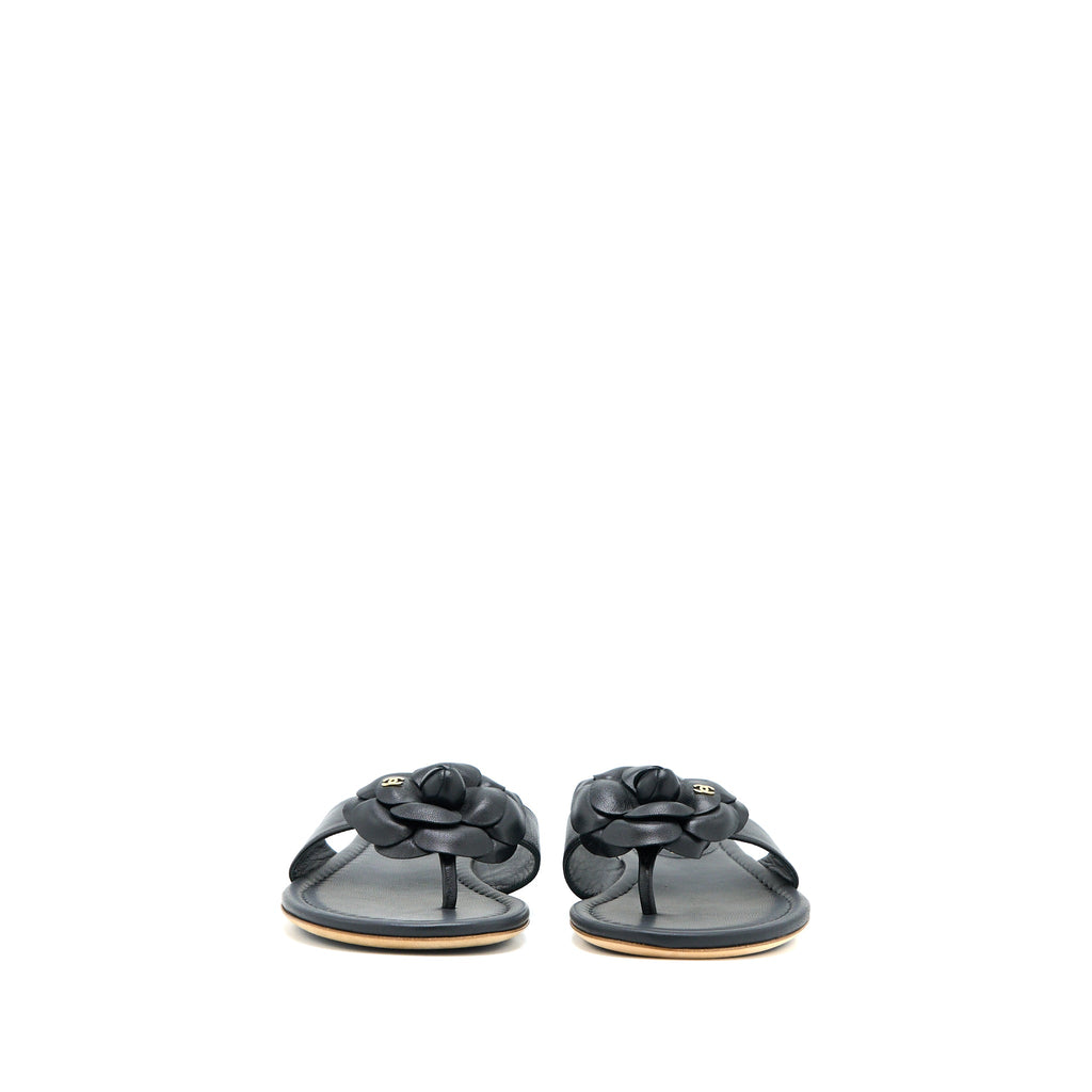 chanel-size-36-camelia-sandal-black-gold-tone
