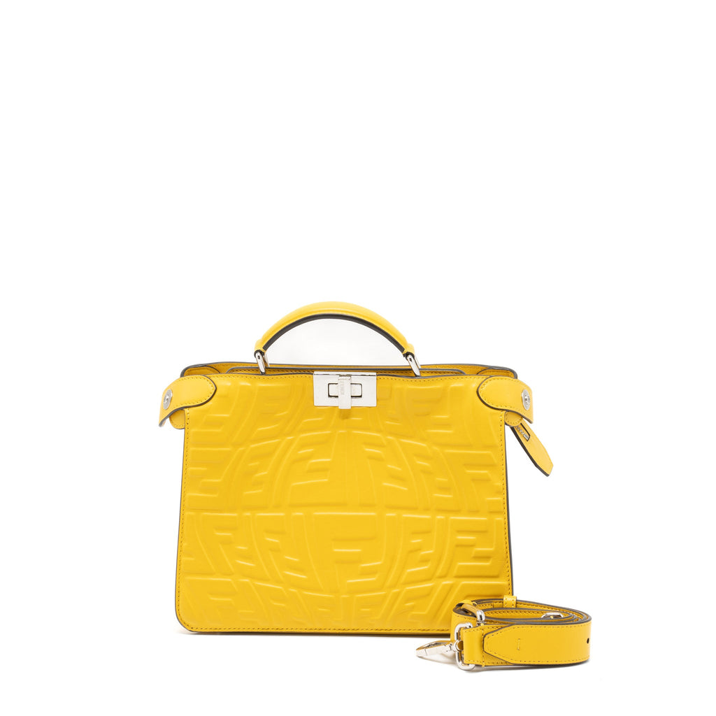 fendi-top-handle-peekaboo-lambskin-yellow-shw