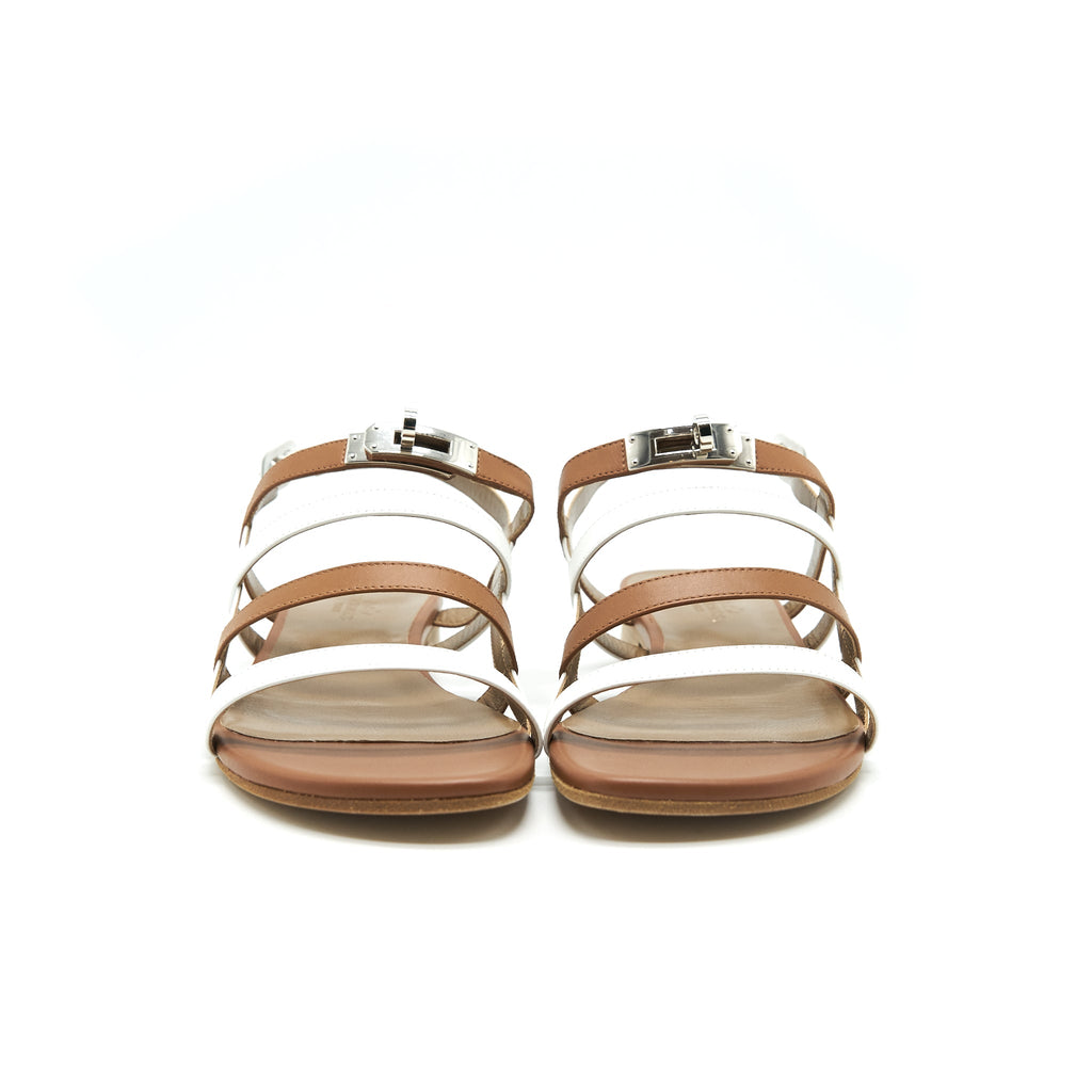 hermes-sandal-white-and-gold-size-39