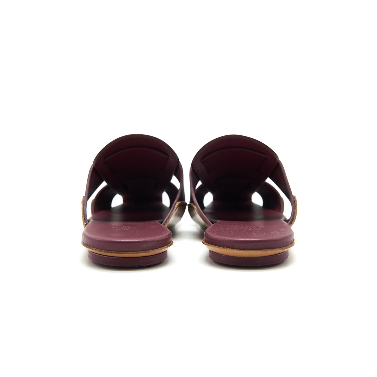 hermes-burgundy-sandal-size38
