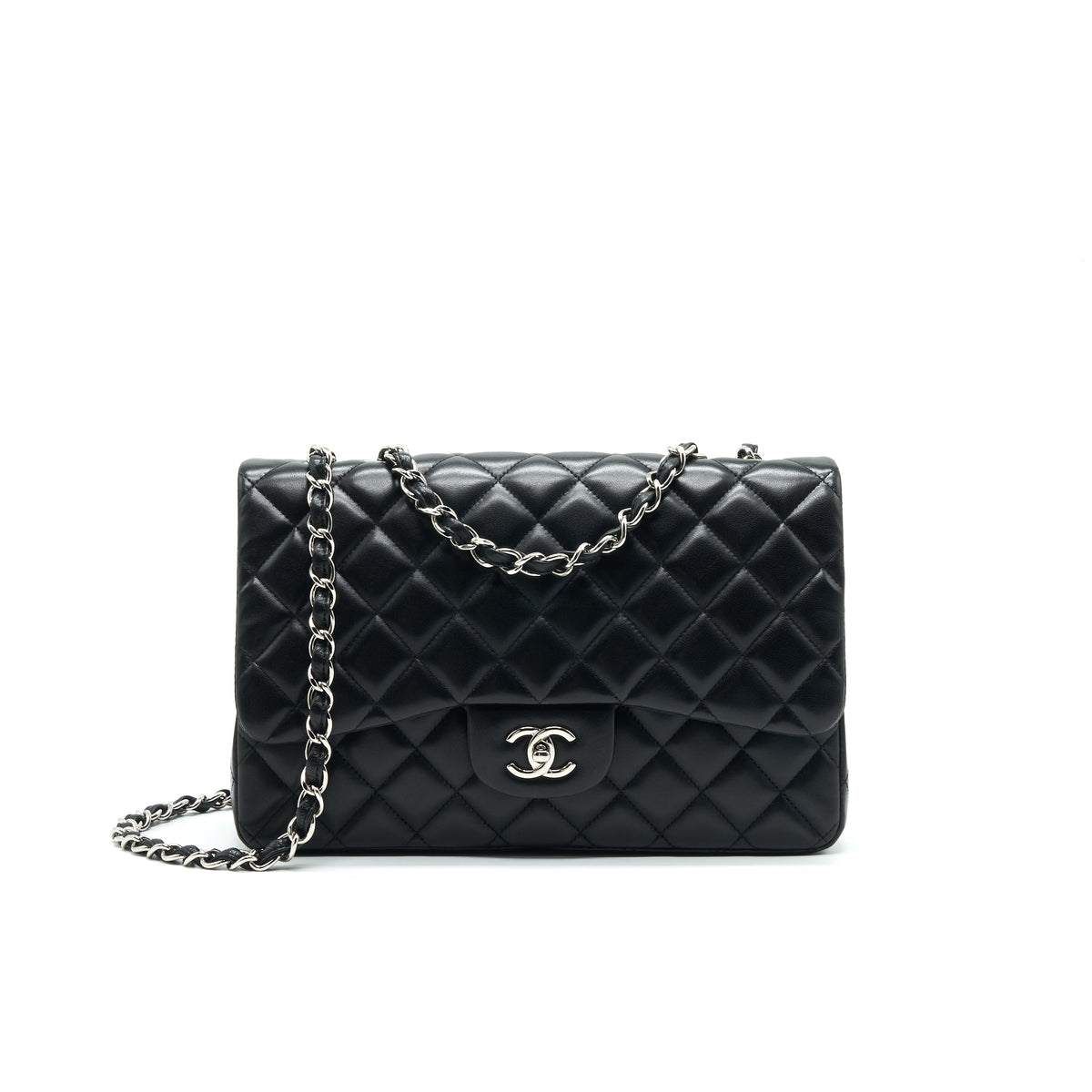 chanel-single-flap-jumbo-bag-lambskin-black-shw