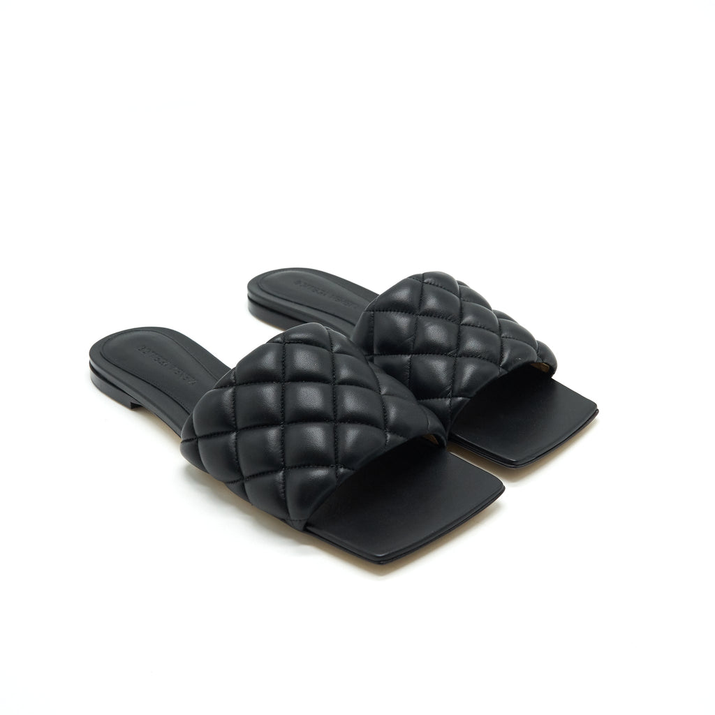 bottega-veneta-padded-sandals-black-size38-5