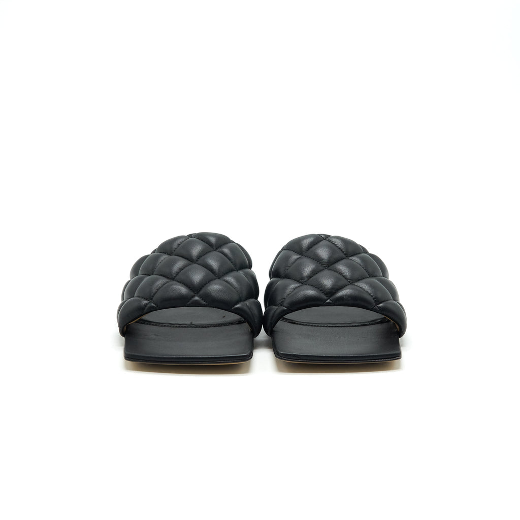 bottega-veneta-padded-sandals-black-size38-5