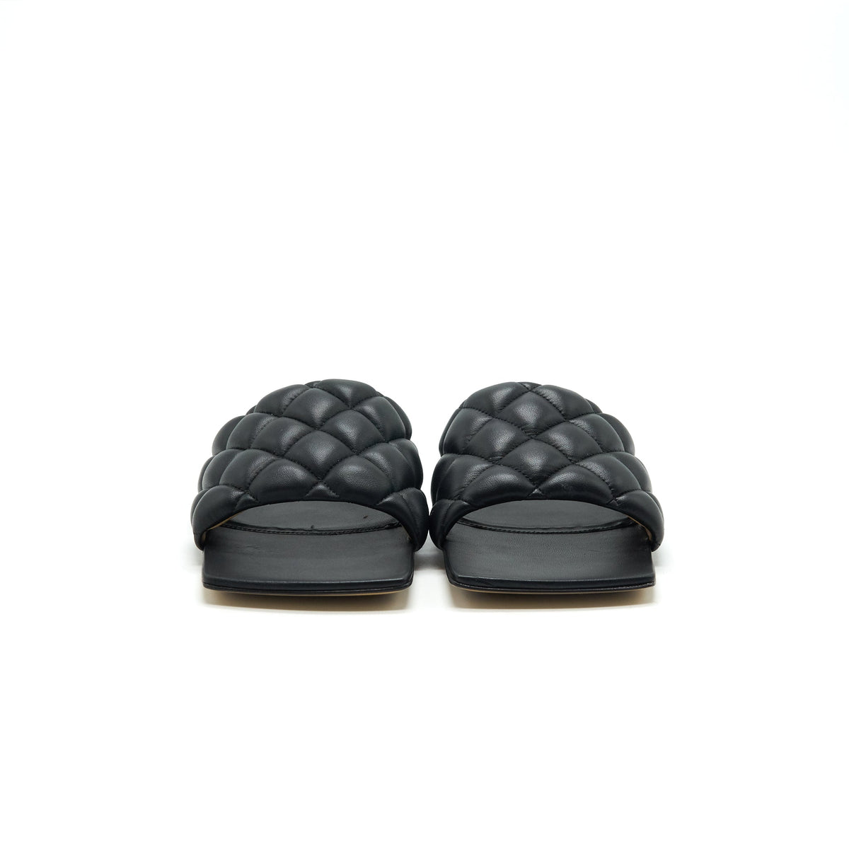 bottega-veneta-padded-sandals-black-size38-5