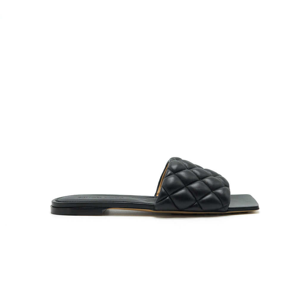bottega-veneta-padded-sandals-black-size38-5