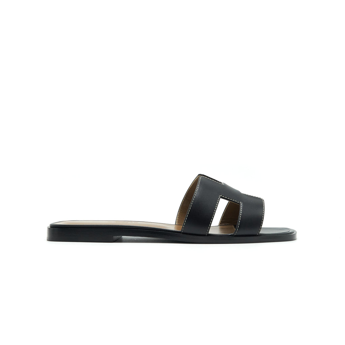 hermes-oran-sandals-black-size38