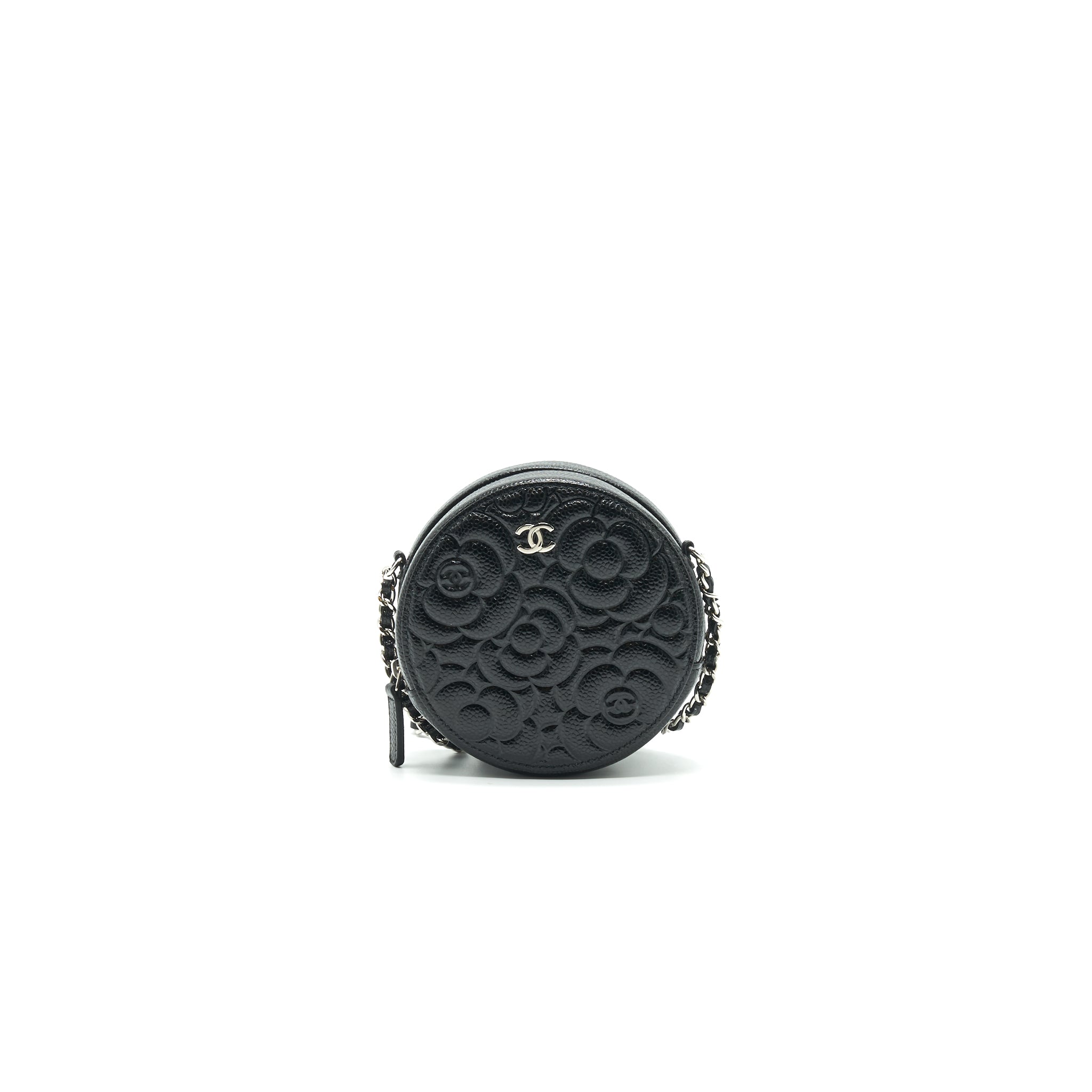 chanel-camellia-round-clutch-with-chain-black