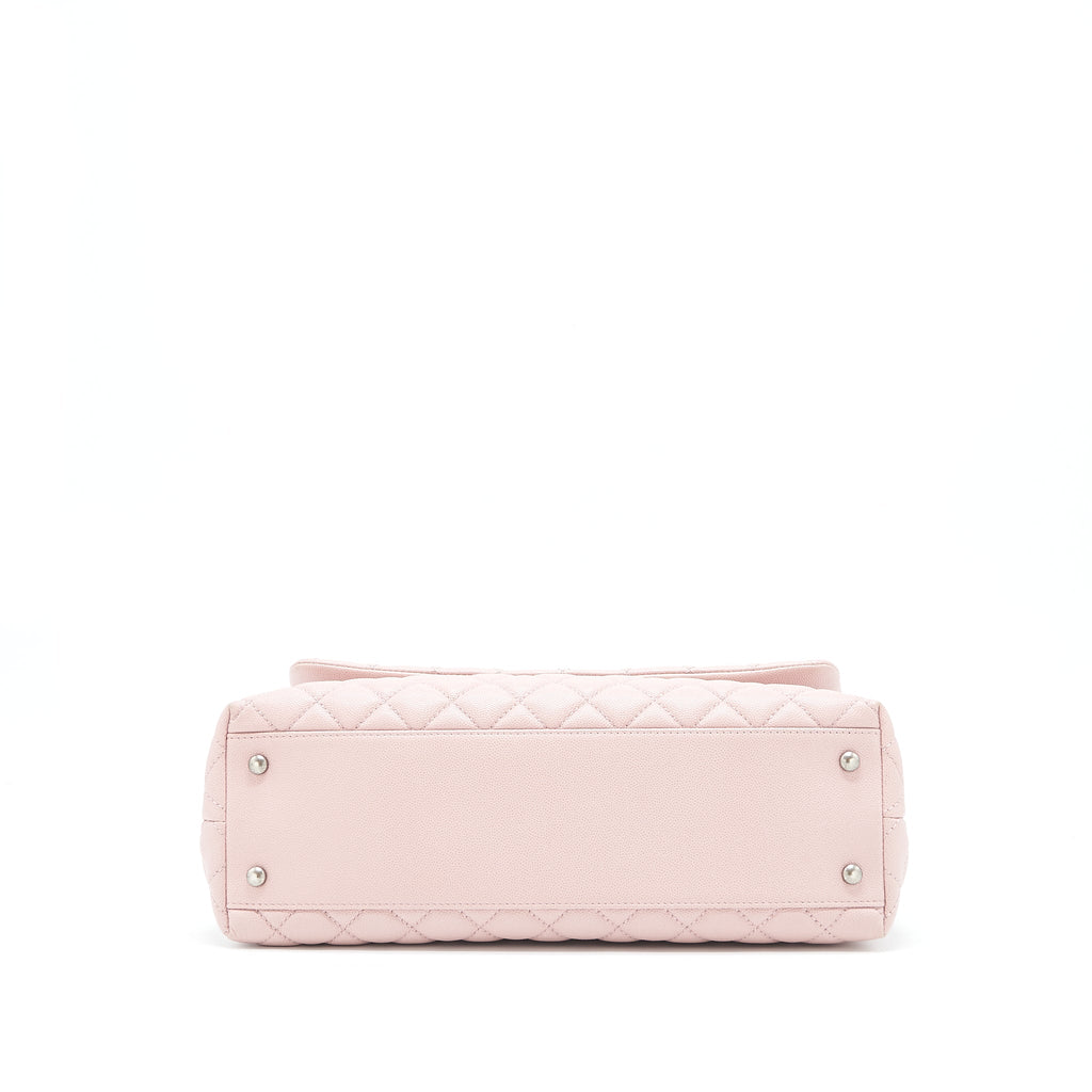 chanel-large-coco-handle-flap-bag-caviar-light-pink-ruthenium-hardware
