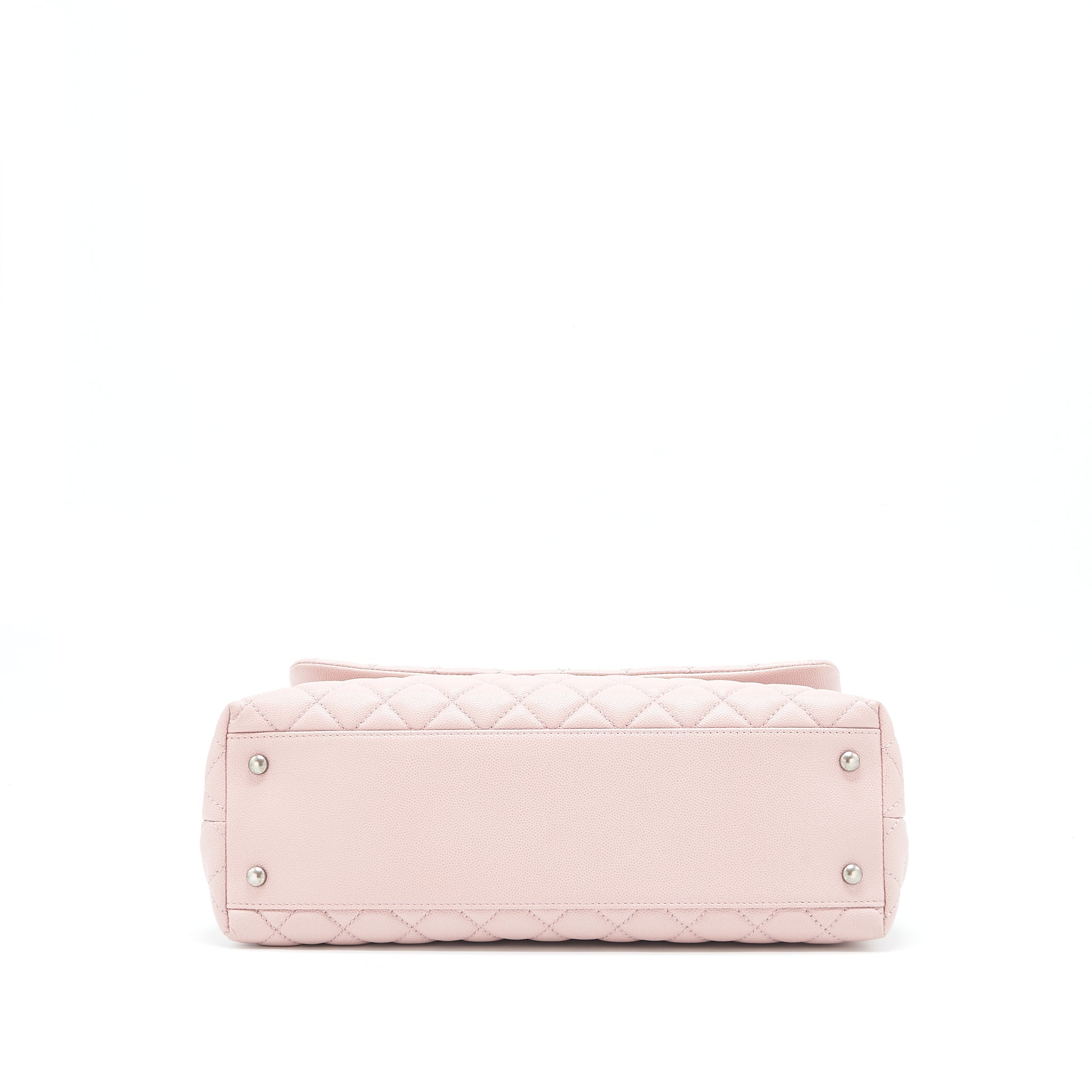 chanel-large-coco-handle-flap-bag-caviar-light-pink-ruthenium-hardware