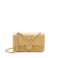 chanel-medium-classic-double-flap-bag-caviar-dark-beige-shw