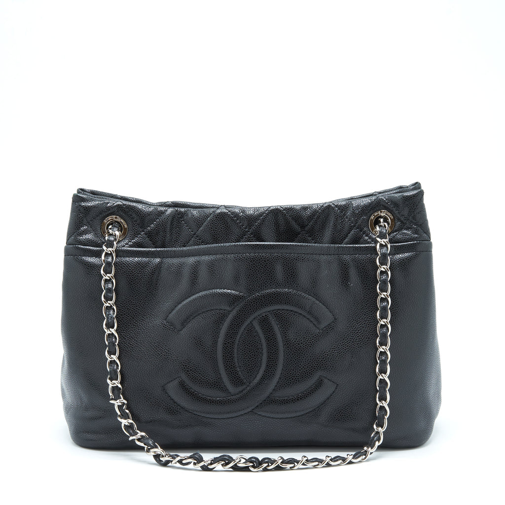 chanel-timeless-soft-shopper-tote-caviar-black-shw