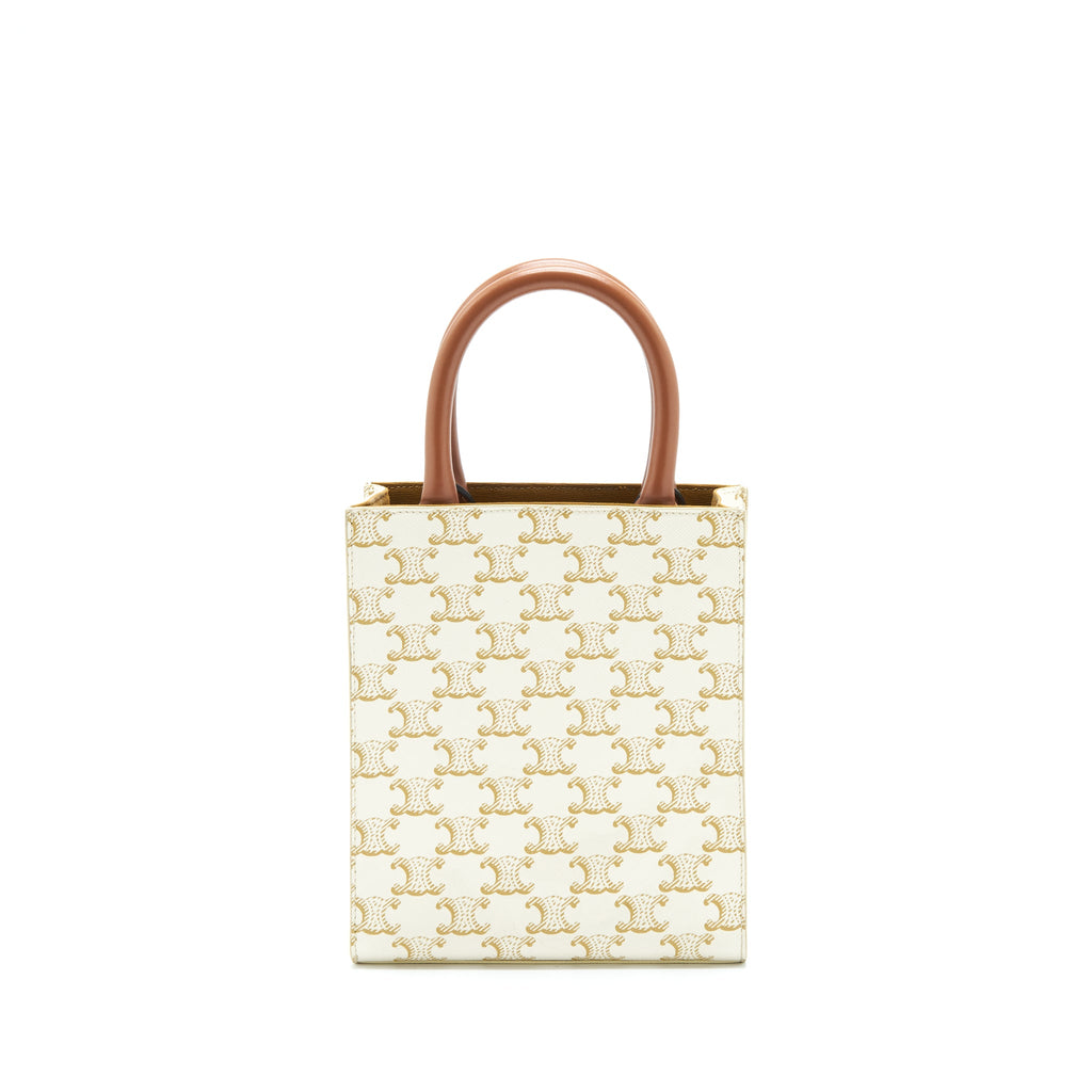 celine-mini-vertical-tote-cabas-triomphe-canvas-calfskin-white