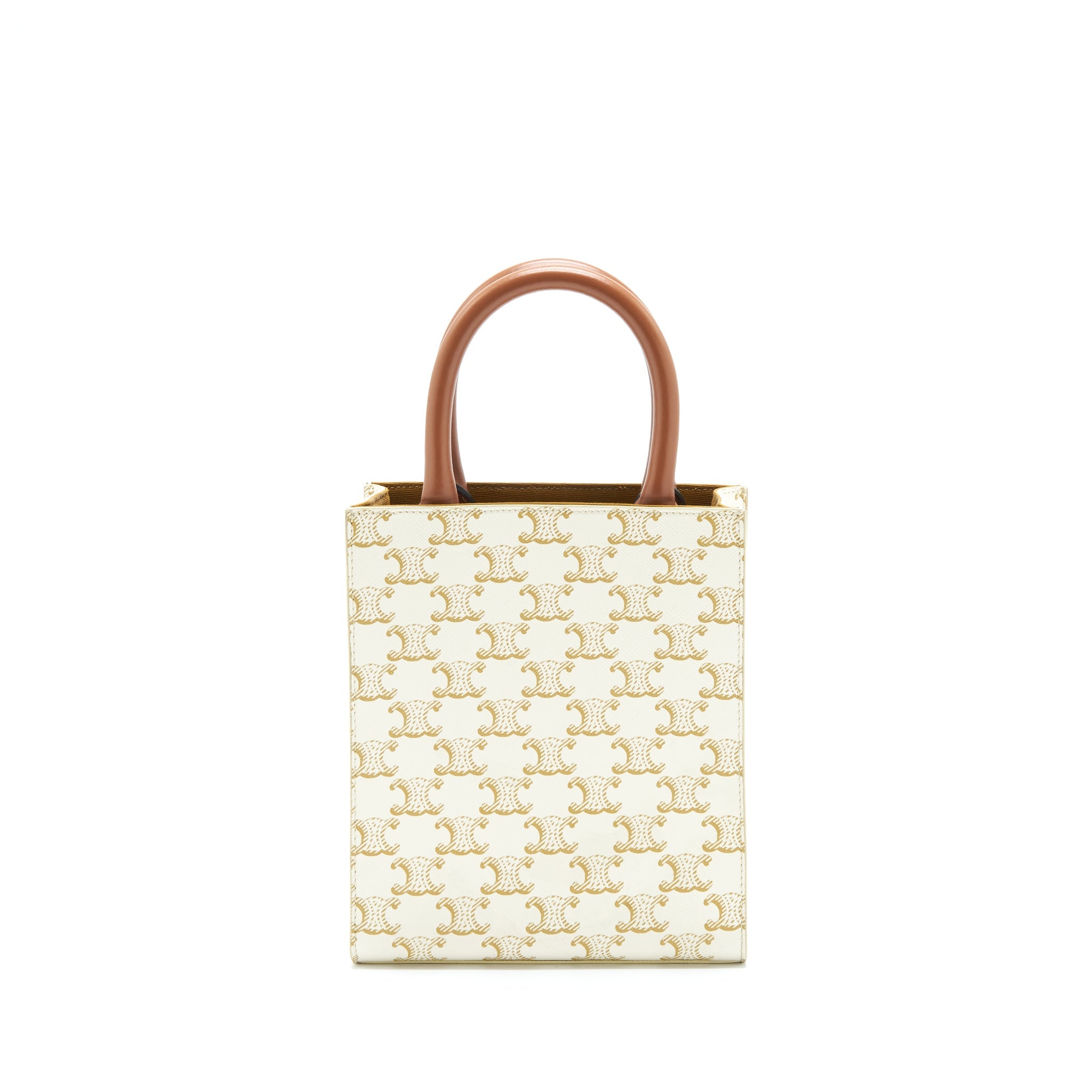 celine-mini-vertical-tote-cabas-triomphe-canvas-calfskin-white