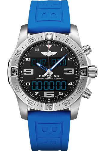 breitling-exospace-b55-watch-titanium-volcano-black-dial-blue-and-black-rubber-strap-folding-buckle-eb5510h21b1s1