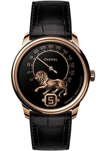 chanel-monsieur-manual-wind-watch-beige-gold-case-black-grand-feu-enamel-dial-black-strap-limited-edition-of-20-h5488