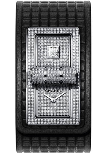 chanel-code-coco-quartz-watch-white-gold-case-diamond-bezel-double-white-gold-dial-black-strap-limited-edition-of-20-h6018