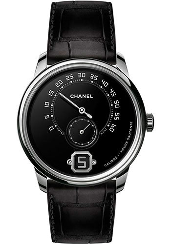 chanel-monsieur-manual-wind-watch-platinum-case-grand-feu-enamel-dial-black-strap-limited-edition-of-100-h6597