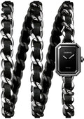 chanel-premi-re-iconic-chain-quartz-watch-steel-case-black-dial-triple-row-steel-chain-bracelet-interwoven-with-black-leather-strap-triple-row-steel-chain-bracelet-h7023