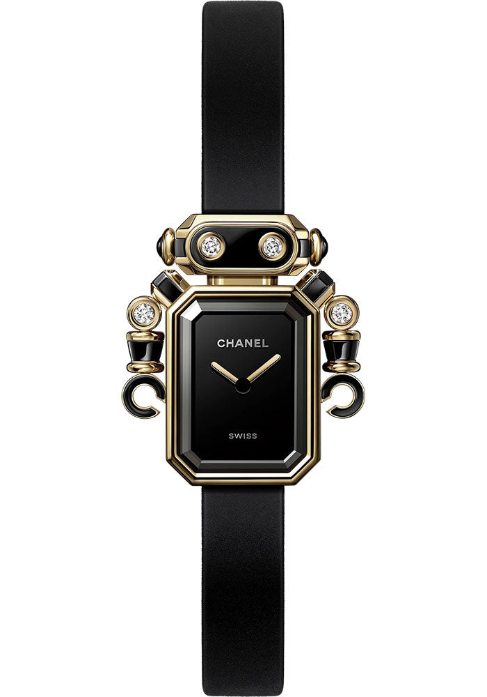 chanel-premiere-robot-quartz-watch-yellow-gold-black-ceramic-and-blackened-titanium-robot-shaped-diamond-case-black-dial-black-rubber-strap-h7944
