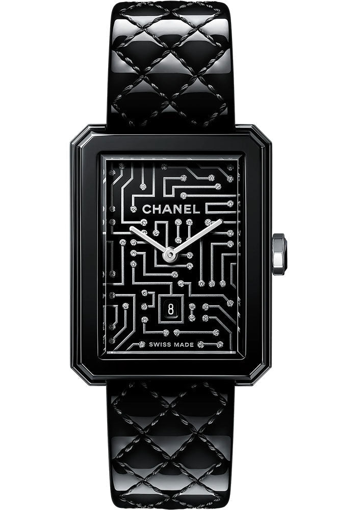 chanel-boyafriend-cyberdata-quartz-watch-medium-steel-case-black-diamond-dial-patent-black-strap-h7946