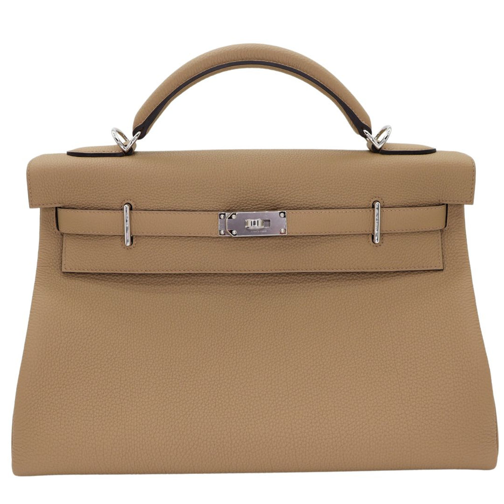 Hermes Kelly Maxi 42 Beige Marfa Togo SHW