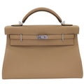 Hermes Kelly Maxi 42 Beige Marfa Togo SHW