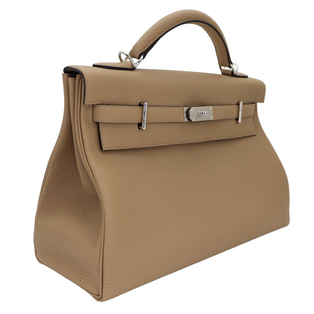 Hermes Kelly Maxi 42 Beige Marfa Togo SHW