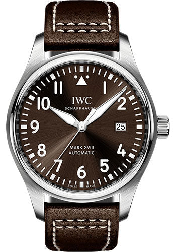 iwc-pilots-watch-mark-xviii-edition-antoine-de-saint-exupery-40-0-mm-stainless-steel-case-brown-dial-brown-calfskin-strap-iw327003